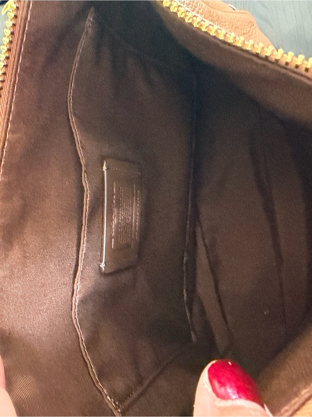 Coach Pebbled Leather Hobo Bag in Cognac Brown - Picture 4 of 4